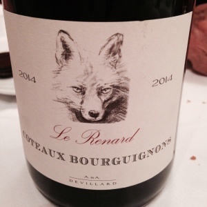 Bourgogne - Coteaux Bourguignons - A&A Devillard - Le Renard - 2014